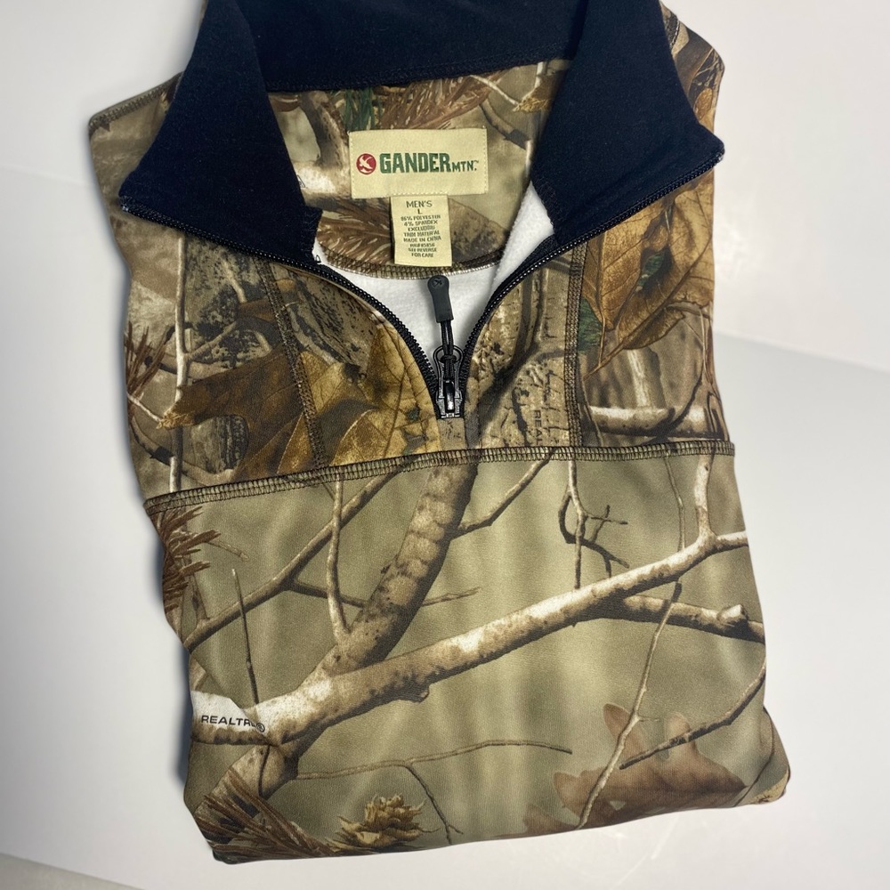 Gander mountain  Mens 1/4 Zip Camo Pullover Sz